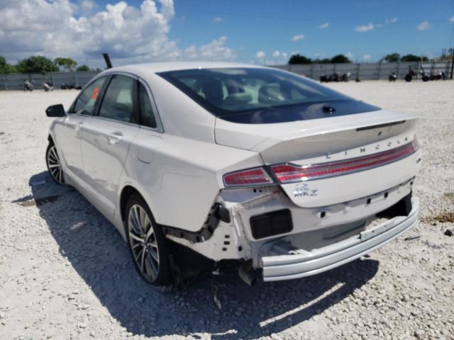 3LN6L5KU9JR622799 - 2018 LINCOLN MKZ HYBRID PREMIERE WHITE photo 3