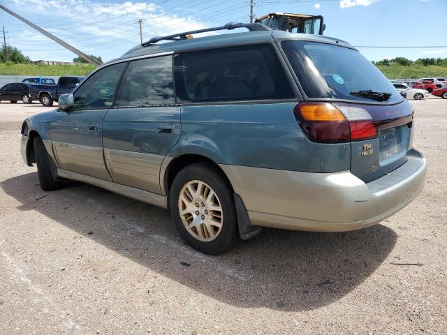 4S3BH806X17645218 - 2001 SUBARU LEGACY OUTBACK H6 3.0 LL BEAN GREEN photo 2