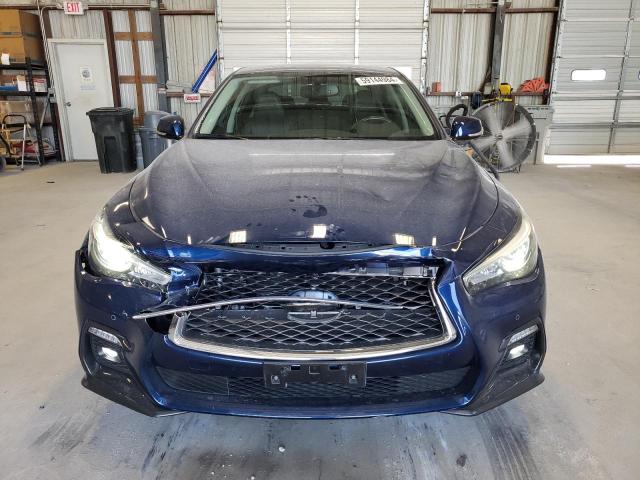 JN1EV7ARXKM591482 - 2019 INFINITI Q50 LUXE BLUE photo 5