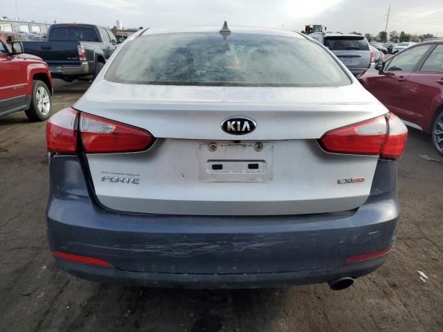 KNAFX4A81E5187130 - 2014 KIA FORTE EX SILVER photo 6