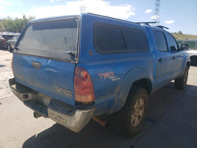 5TEJU62N96Z207290 - 2006 TOYOTA TACOMA DOUBLE CAB PRERUNNER BLUE photo 4