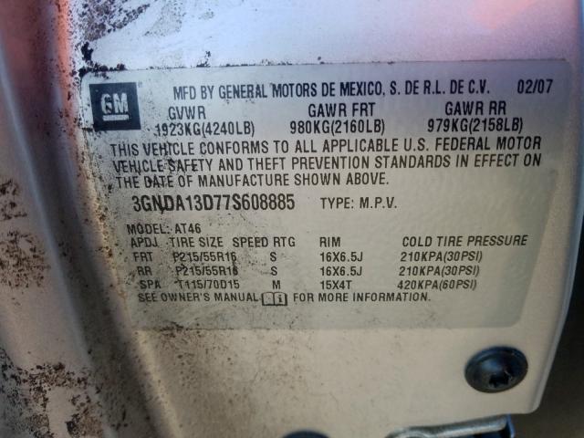 3GNDA13D77S608885 - 2007 CHEVROLET HHR LS  照片 10