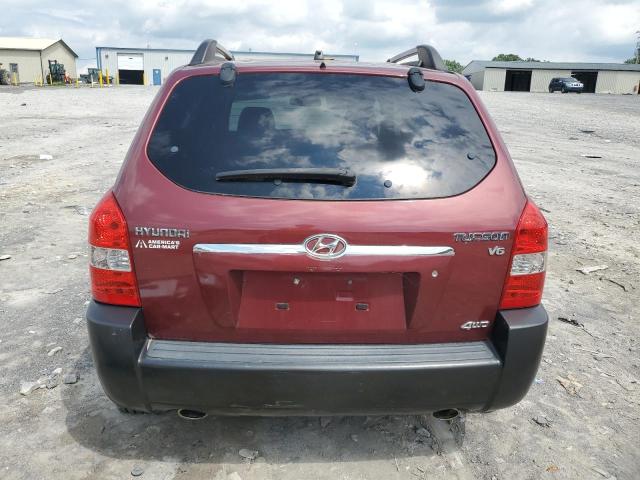 KM8JN72D65U140502 - 2005 HYUNDAI TUCSON GLS MAROON photo 6