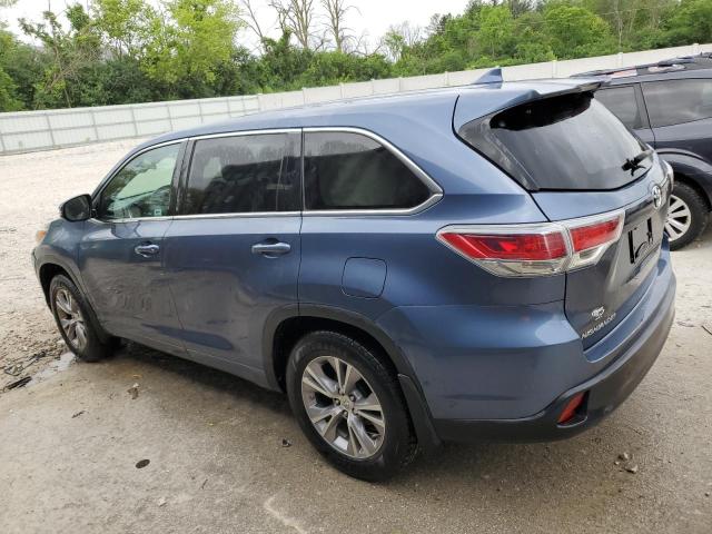 5TDBKRFH1FS123512 - 2015 TOYOTA HIGHLANDER LE BLUE photo 2