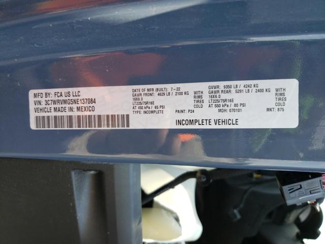 3C7WRVMG5NE137084 - 2022 RAM PROMASTER 3500 STANDARD Blau Foto 13