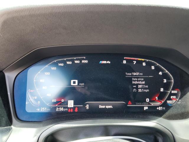 WBS33AZ08MCH02306 - 2021 BMW M4 COMPETITION BLUE photo 9