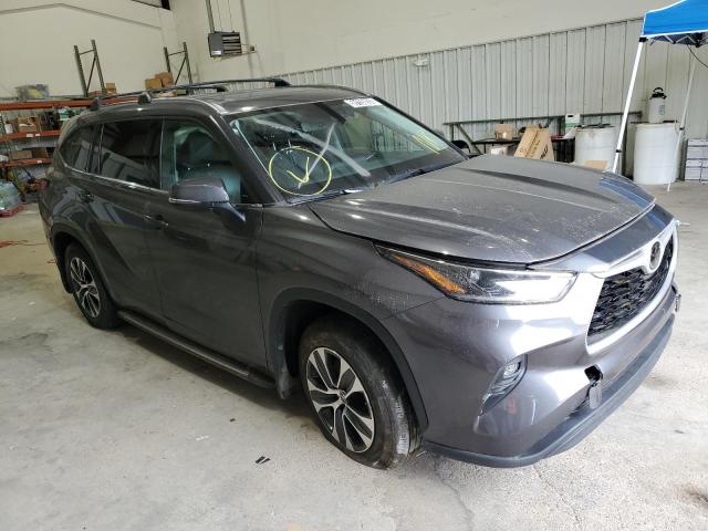 5TDGZRAH2MS523780 - 2021 TOYOTA HIGHLANDER XLE Մոխրագույն լուսանկար 4