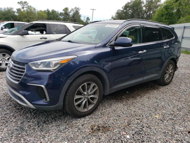 KM8SM4HF9HU215616 - 2017 HYUNDAI SANTA FE SE BLUE photo 1