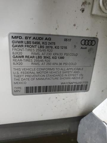 WA1CNAFY0J2017723 - 2018 AUDI Q5 PRESTIGE WHITE photo 13