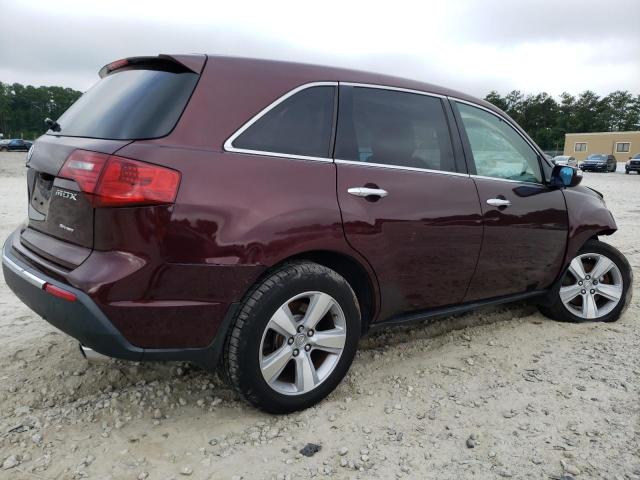 2HNYD2H25AH534028 - 2010 ACURA MDX MAROON photo 3