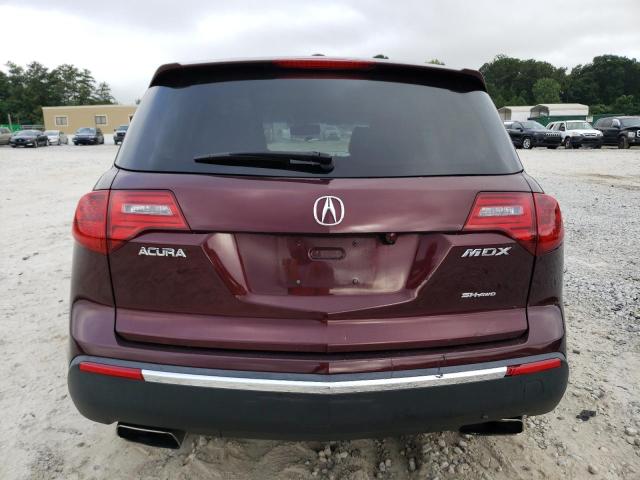 2HNYD2H25AH534028 - 2010 ACURA MDX MAROON photo 6