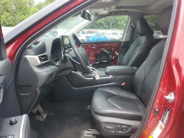 5TDGZRBH5LS005059 - 2020 TOYOTA HIGHLANDER XLE RED photo 7