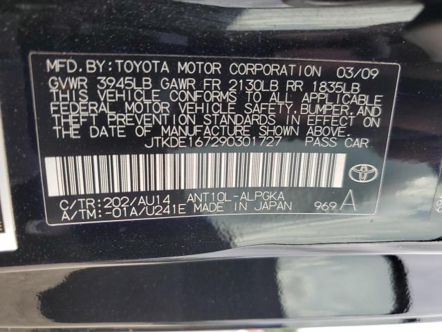 JTKDE167290301727 - 2009 TOYOTA SCION TC 黑色 照片 12