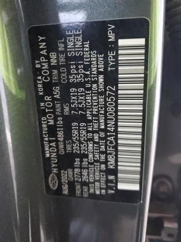 KM8JFCA14NU080572 - 2022 HYUNDAI TUCSON SEL CONVENIENCE GRAY photo 13