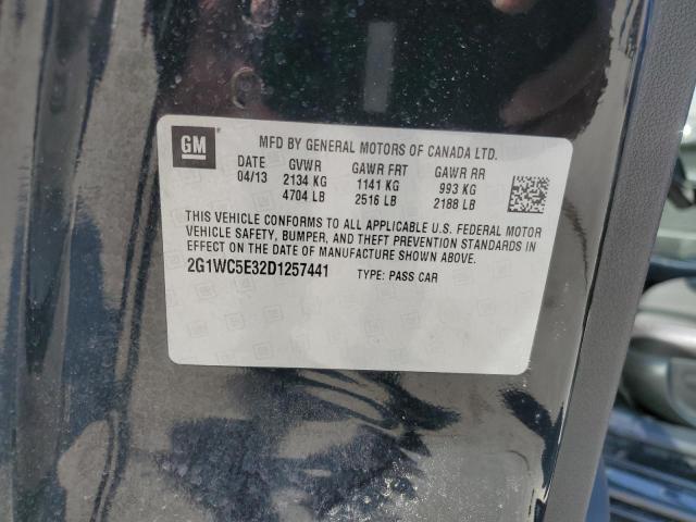 2G1WC5E32D1257441 - 2013 CHEVROLET IMPALA LTZ أسود صورة 13