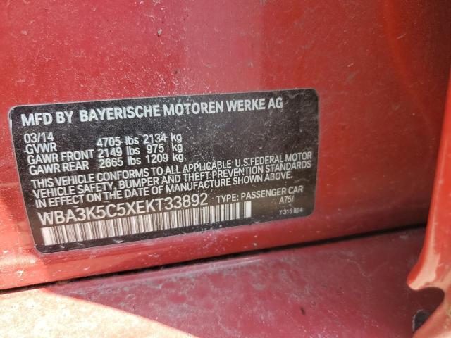 WBA3K5C5XEKT33892 - 2014 BMW 328 D XDRIVE RED photo 12