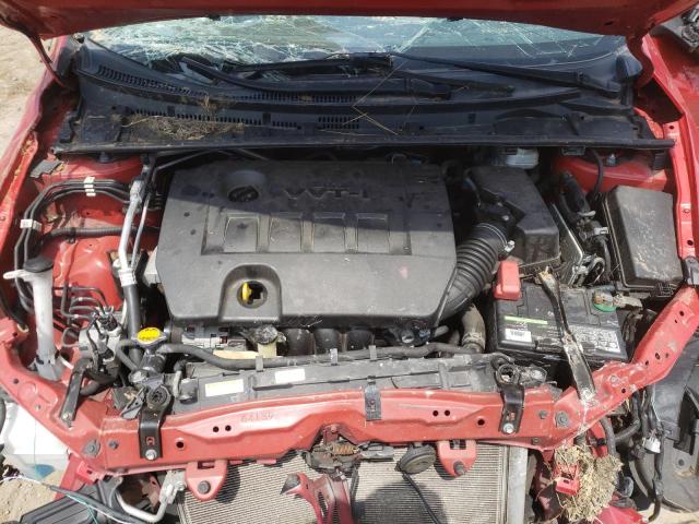 2T1BURHE5EC185001 - 2014 TOYOTA COROLLA L RED photo 11