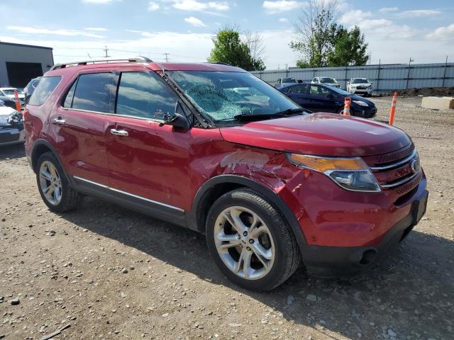 1FM5K8F84FGB00481 - 2015 FORD EXPLORER LIMITED RED photo 4