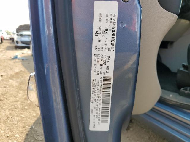 2C4RC1CG9CR210832 - 2012 CHRYSLER TOWN & COU TOURING L BLUE photo 10