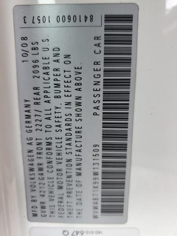 WVWAB71K99W131509 - 2009 VOLKSWAGEN RABBIT 白色 照片 12