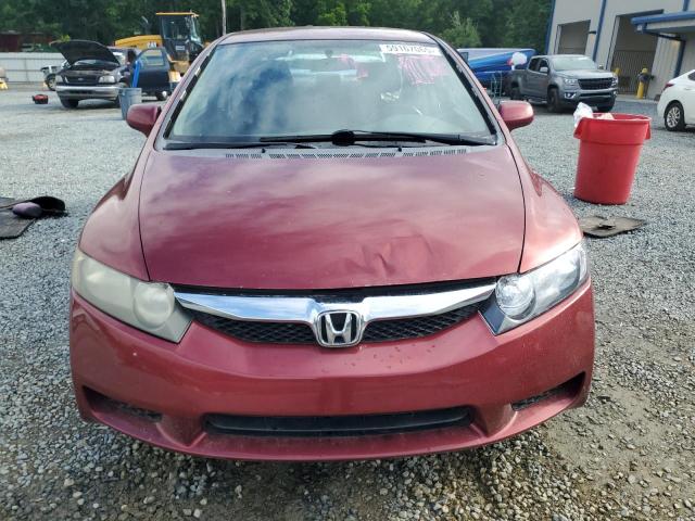 19XFA16689E016508 - 2009 HONDA CIVIC LX-S RED photo 5