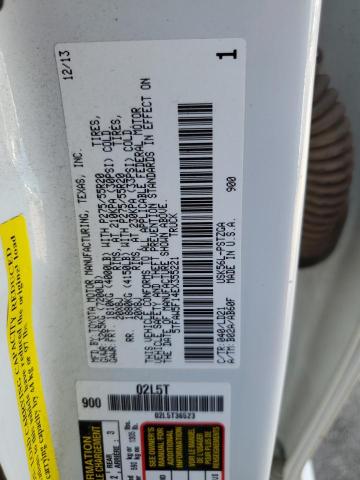 5TFAW5F14EX355221 - 2014 TOYOTA TUNDRA CREWMAX PLATINUM Weiß Foto 12