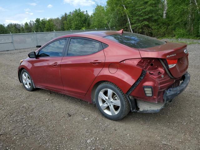 5NPDH4AE5DH364631 - 2013 HYUNDAI ELANTRA GLS RED photo 2