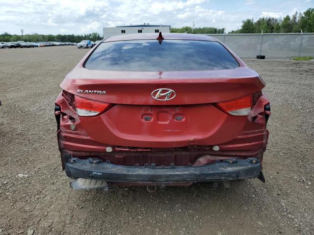 5NPDH4AE5DH364631 - 2013 HYUNDAI ELANTRA GLS RED photo 6