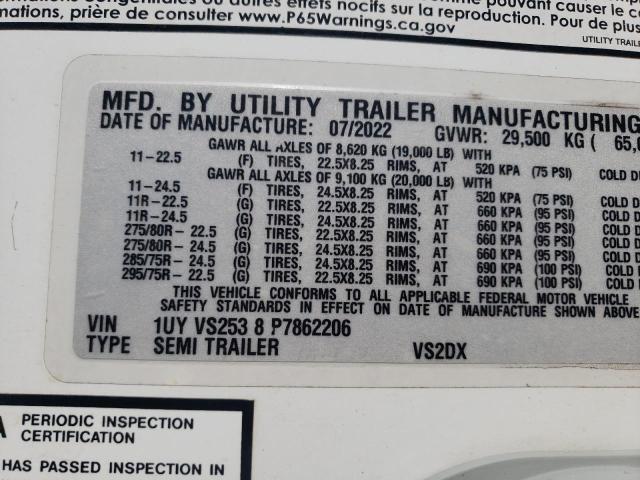 1UYVS2538P7862206 - 2023 UTILITY VS2DX WHITE photo 10