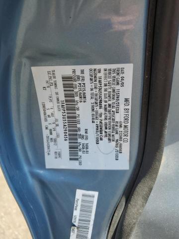 1FAFP53U55A298456 - 2005 FORD TAURUS SE BLUE photo 12