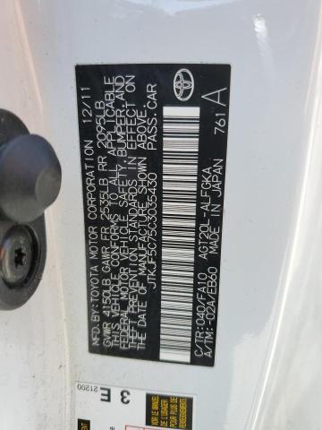 JTKJF5C75C3035430 - 2012 TOYOTA SCION TC Ağ foto 12