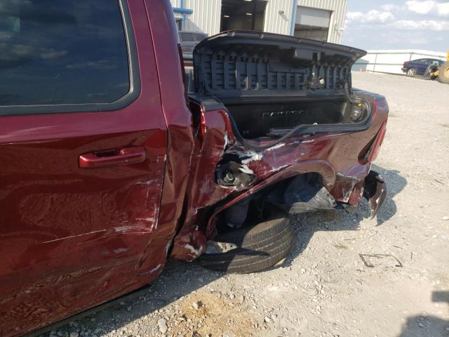 1C6SRFJT1KN745220 - 2019 RAM 1500 LARAMIE BURGUNDY photo 9