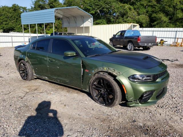 2C3CDXGJ0MH584723 - 2021 DODGE CHARGER SCAT PACK GREEN photo 4