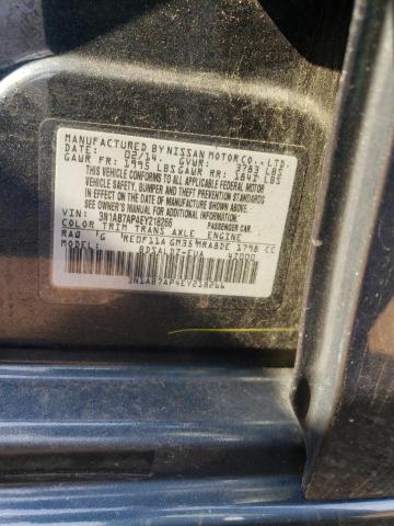 3N1AB7AP4EY218266 - 2014 NISSAN SENTRA S CHARCOAL photo 12