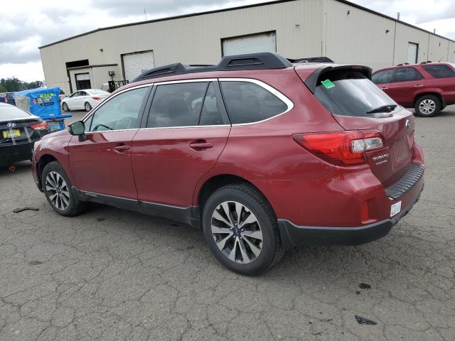 4S4BSENC2F3282874 - 2015 SUBARU OUTBACK 3.6R LIMITED BURGUNDY photo 2