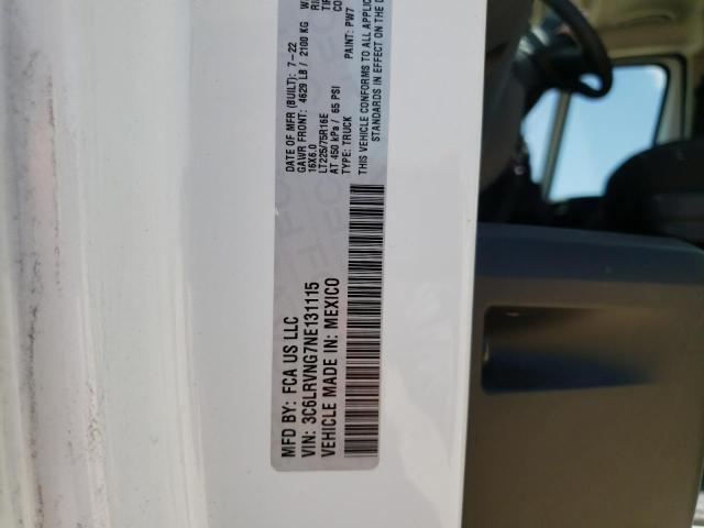 3C6LRVNG7NE131115 - 2022 RAM PROMASTER 1500 STANDARD TWO TONE photo 13