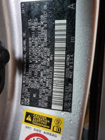 5TDJKRFH2ES034333 - 2014 TOYOTA HIGHLANDER XLE Silber Foto 14