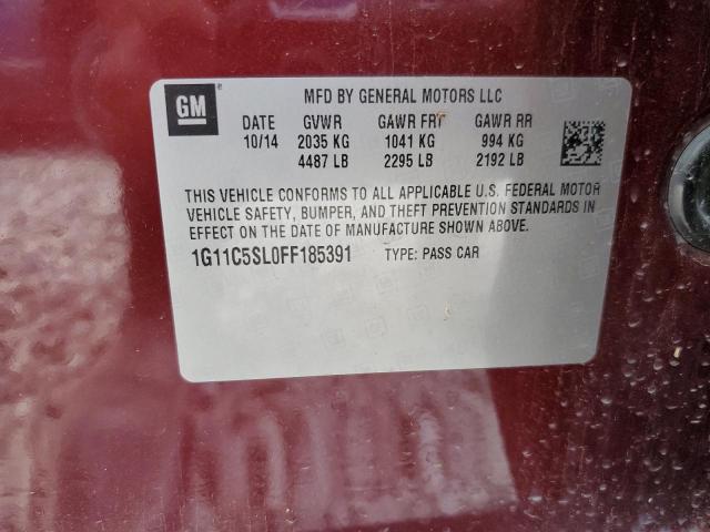 1G11C5SL0FF185391 - 2015 CHEVROLET MALIBU 1LT 勃艮第红 照片 13