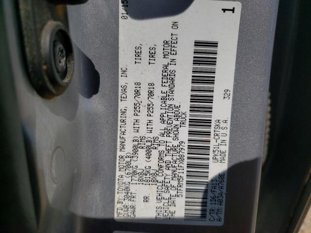 5TFRM5F11FX087979 - 2015 TOYOTA TUNDRA DOUBLE CAB SR/SR5 SILVER photo 12