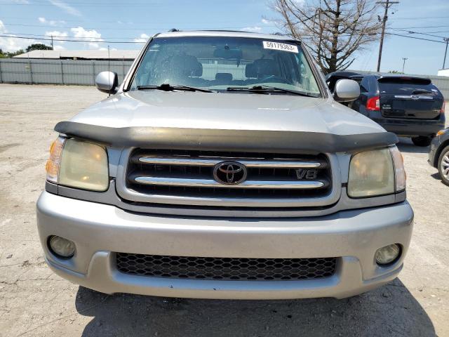 5TDBT48A04S220682 - 2004 TOYOTA SEQUOIA LIMITED SILVER photo 5