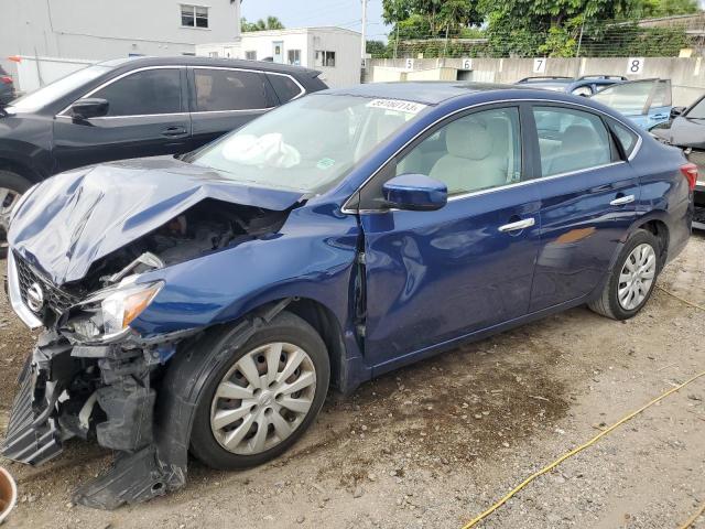 3N1AB7AP4HY314578 - 2017 NISSAN SENTRA S BLUE photo 1