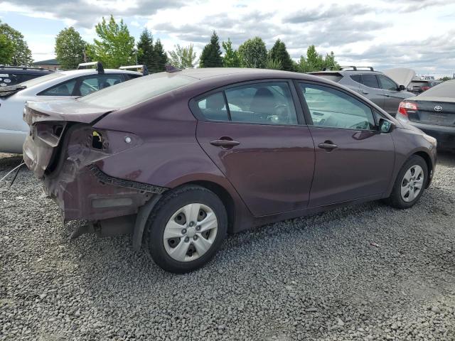 3KPFK4A78JE190162 - 2018 KIA FORTE LX BURGUNDY photo 3