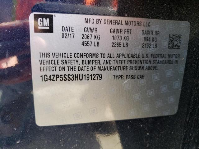 1G4ZP5SS3HU191279 - 2017 BUICK LACROSSE ESSENCE ლურჯი ფოტო 13