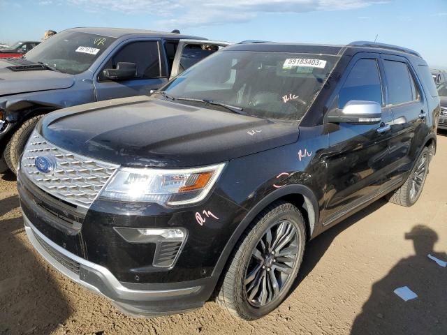 1FM5K8HT1JGA25975 - 2018 FORD EXPLORER PLATINUM BLACK photo 1