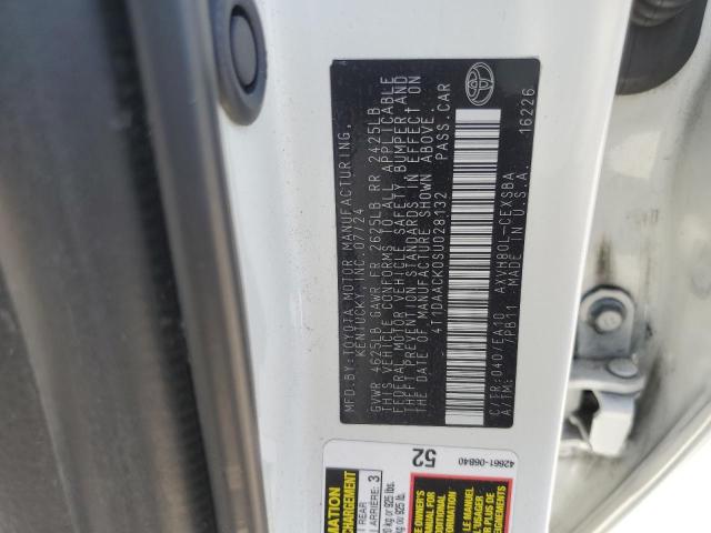 4T1DAACK0SU028132 - 2025 TOYOTA CAMRY XSE 白色 照片 12