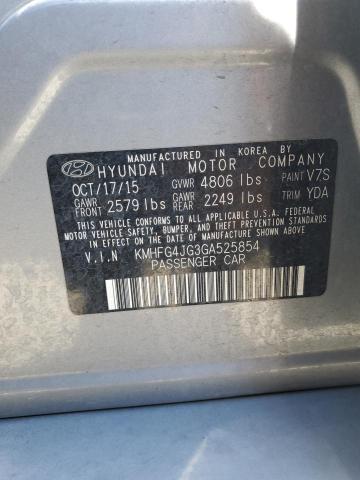 KMHFG4JG3GA525854 - 2016 HYUNDAI AZERA SILVER photo 13