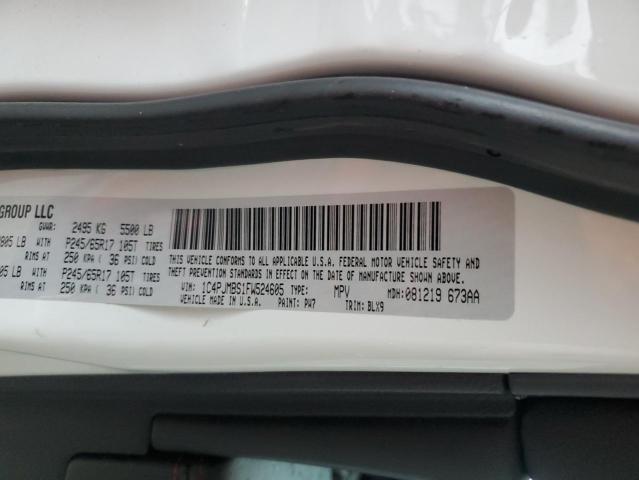 1C4PJMBS1FW524605 - 2015 JEEP CHEROKEE TRAILHAWK WHITE photo 12