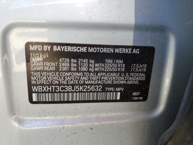 WBXHT3C38J5K25632 - 2018 BMW X1 XDRIVE28I SILVER photo 14