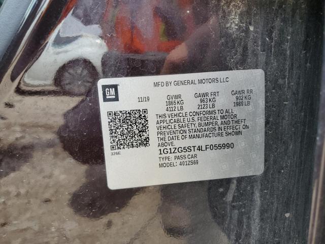 1G1ZG5ST4LF055990 - 2020 CHEVROLET MALIBU RS PURPLE photo 12