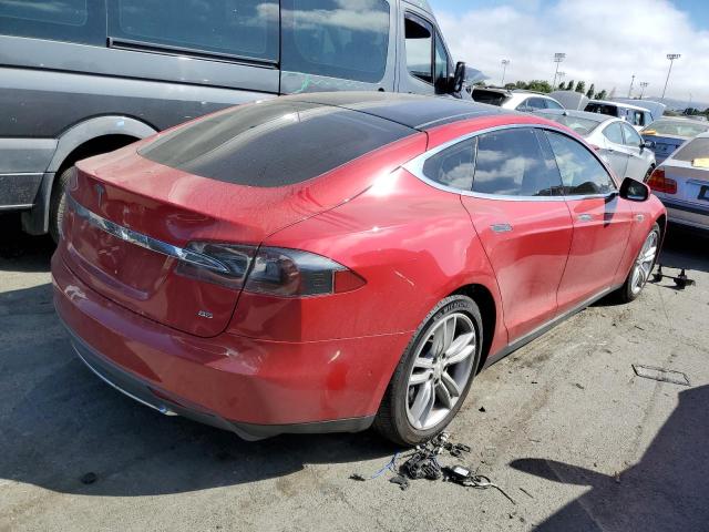 5YJSA1H15FFP75672 - 2015 TESLA MODEL S 85 RED photo 3